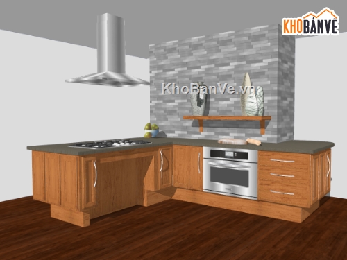 file 3d nội thất bếp,sketchup nội thất phòng bếp,model su nội thất bếp,phòng bếp sketchup