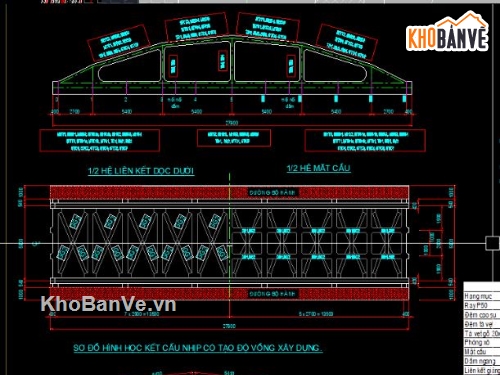 bản vẽ cầu đường,bản vẽ cầu dàn,file cad cầu đường