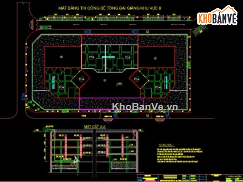 bản vẽ biện pháp,biện pháp thi công nhà cao tồng,thi công tầng hầm