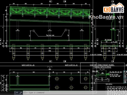 bản vẽ cầu đường,bản vẽ chắn tường,file bản vẽ cầu đường