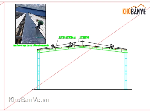 File cad,chi tiết thi công,chi tiết mái,nhà mái