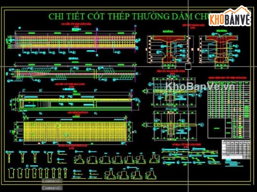bản vẽ kết cấu,bản vẽ cầu,kết cấu dầm,kết cấu cầu dầm