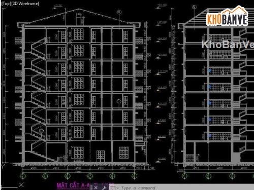 kiến trúc chung cư,cad chung cư,chung cư 8 tầng,File chung cư,kiến trúc 8 tầng
