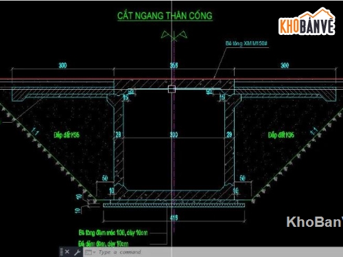 bản vẽ cống,bản vẽ cống bản,file cad cống hộp