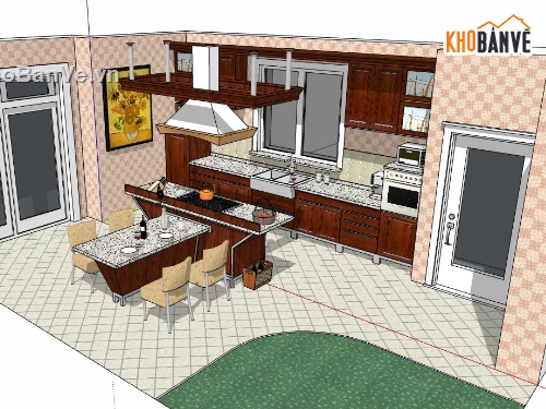 nội thất phòng bếp,phòng bếp model su,model su nội thất bếp,phòng bếp