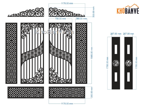 mẫu cổng 4 cánh,file cnc cổng 4 cánh,cnc cổng 4 cánh