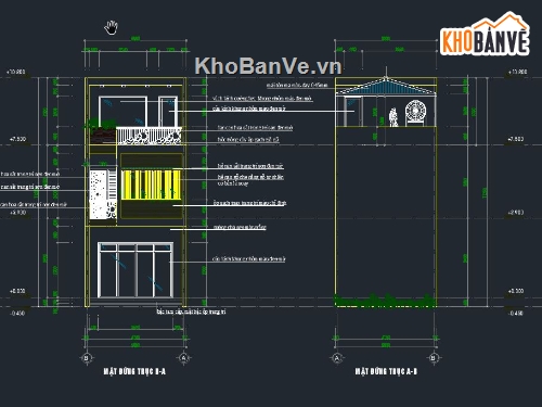 nhà phố 2 tầng,file nhà phố 2 tầng,bản vẽ nhà phố 2 tầng