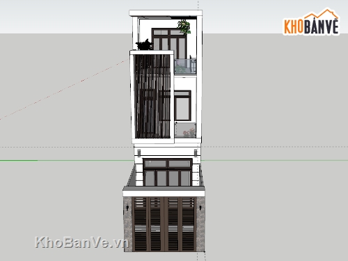 nhà phố,nhà phố 3 tầng,model nhà phố