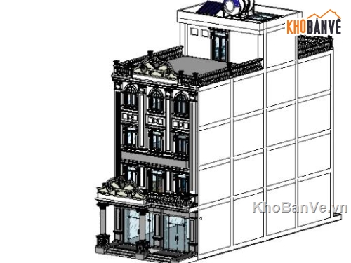 nhà phố 4 tầng 1 tum,file revit nhà phố 4 tầng 1 tum,revit nhà phố 4 tầng 1 tum