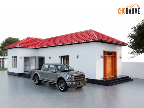 Revit nhà cấp 4,kiến trúc nhà cấp 4,nhà 5x15m,nhà cấp 4 5x15m