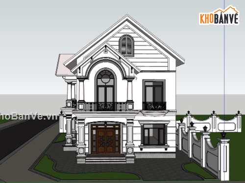 biệt thự 2 tầng,su biệt thự,sketchup biệt thự,su biệt thự 2 tầng,sketchup biệt thự 2 tầng