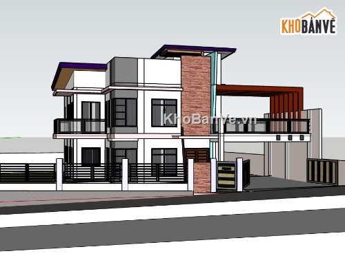 biệt thự 2 tầng,su biệt thự,sketchup biệt thự,su biệt thự 2 tầng,sketchup biệt thự 2 tầng