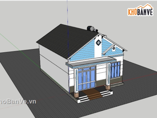 nhà cấp 4,su nhà cấp 4,sketchup nhà cấp 4