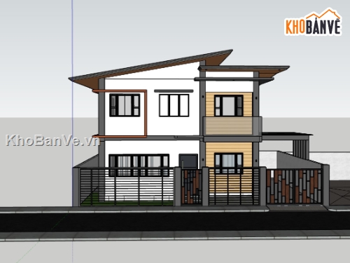 nhà phố 2 tầng,su nhà phố,sketchup nhà phố,su nhà phố 2 tầng,sketchup nhà phố 2 tầng