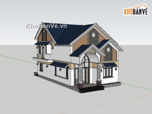 nhà gác lửng,su nhà gác lửng,sketchup nhà gác lửng