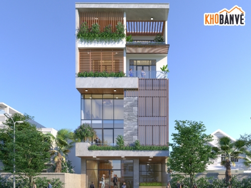 kiến trúc 5 tầng,Nhà phố,sketchup kiến trúc,5 tầng,Kiến trúc