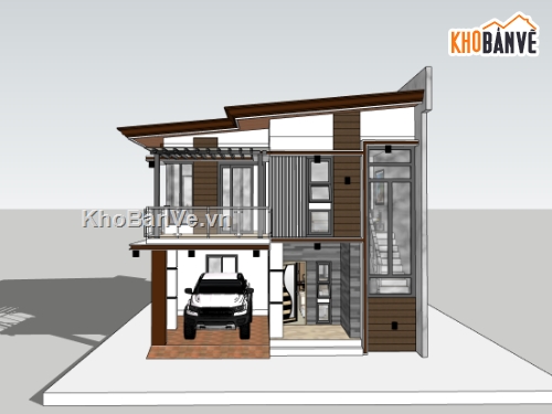 su nhà phố,sketchup nhà phố,nhà phố