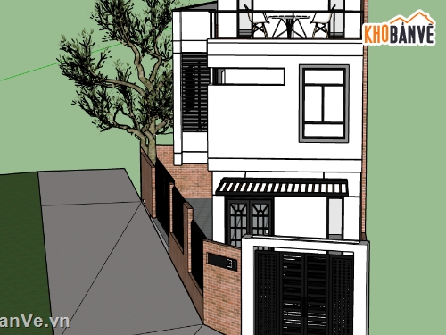 file su nhà phố 3 tầng,model sketchup nhà phố 3 tầng,file sketchup nhà phố 3 tầng,3d su nhà phố 3 tầng,file 3d nhà phố 3 tầng