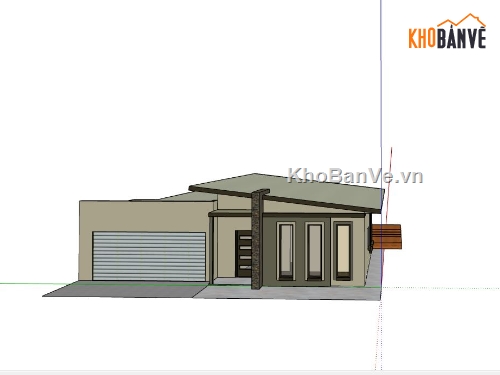 nhà cấp 4,sketchup nhà cấp 4,file thiết kế nhà cấp 4,mẫu sketchup nhà cấp 4