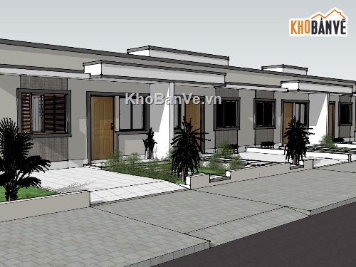 biệt thự 1 tầng,biệt thự đẹp 1 tầng,biệt thự sketchup,sketchup biệt thự,sketchup biệt thự 1 tầng