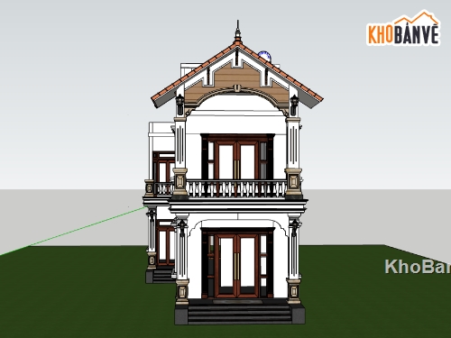 su nhà phố,sketchup nhà phố,su nhà phố 2 tầng