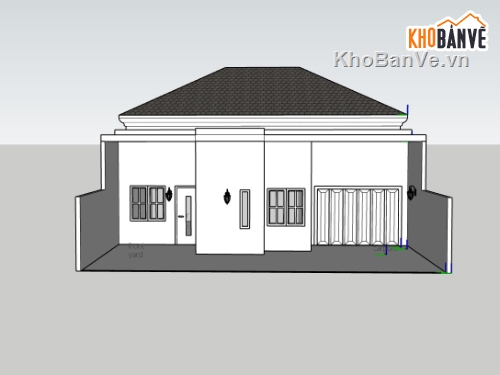 nhà cấp 4,su nhà cấp 4,sketchup nhà cấp 4