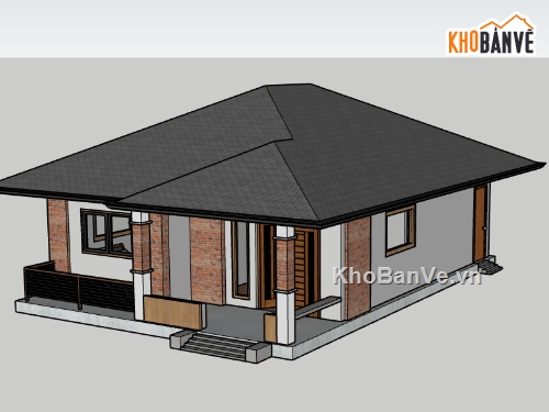 nhà cấp 4,su nhà cấp 4,sketchup nhà cấp 4