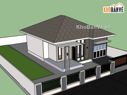 su nhà cấp 4,sketchup nhà cấp 4,nhà cấp 4,nhà cấp 4 su,nhà cấp 4 sketchup