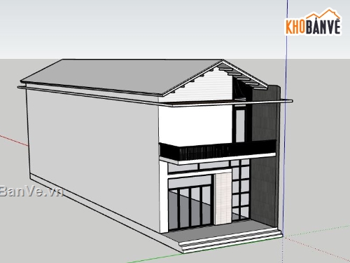 nhà phố 2 tầng,su nhà phố 2 tầng,phối cảnh nhà phố 2 tầng,thiết kế nhà phố 2 tầng,model sketchup nhà phố