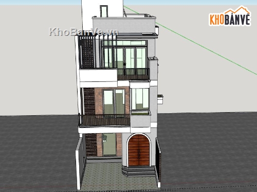 Nhà phố 3 tầng,file sketchup nhà phố 3 tầng,nhà phố 3 tầng file sketchup,sketchup nhà phố 3 tầng,model su nhà phố 3 tầng
