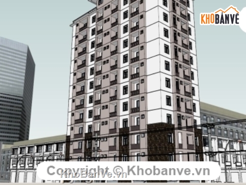 File sketchup chung cư,chung cư mini,chung cư,chung cư becamex,chung cư đẹp,Phối cảnh chung cư