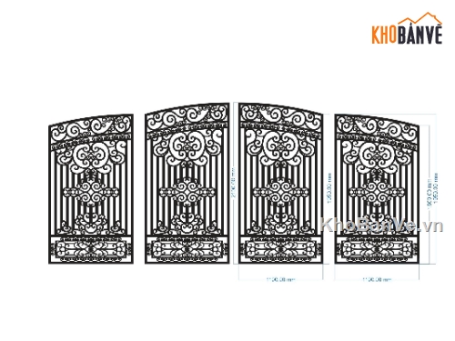 cổng 4 cánh cnc,file cnc cổng 4 cánh,mẫu cnc cổng 4 cánh