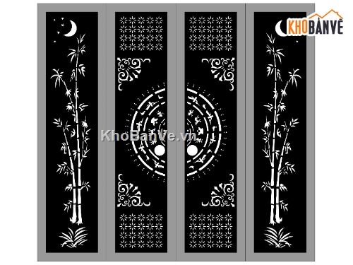mẫu cổng 4 cánh,file cổng 4 cánh,cnc cổng 4 cánh