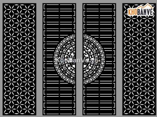 mẫu cổng 4 cánh,cổng 4 cánh cnc,File cổng 4 cánh