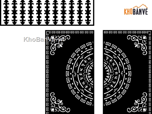 cổng 2 cánh trống đồng cnc,file cnc cổng 2 cánh trống đồng,mẫu cổng 2 cánh trống đồng