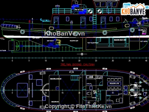 tầu kéo,cad tầu kéo,tầu kéo 300 cv