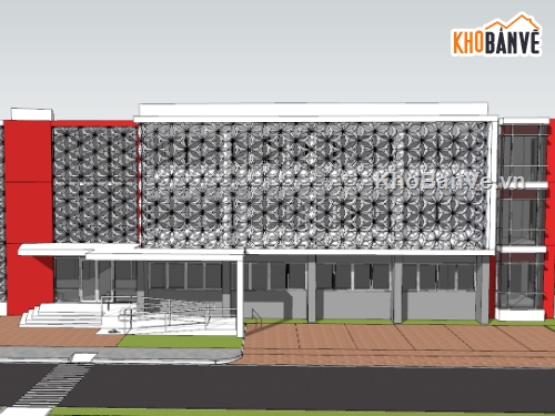 tòa nhà trường học,trường học,model trường học