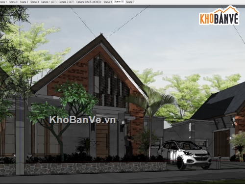 nghỉ dưỡng file sketchup,nhà nghỉ dưỡng 3d,file 3d nhà nghỉ dưỡng,model sketchup 3d nhà nghỉ dưỡng