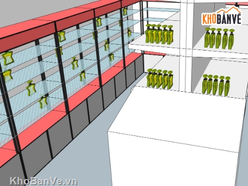 shop mỹ phẩm,su shop mỹ phẩm,Sketchup shop mỹ phẩm