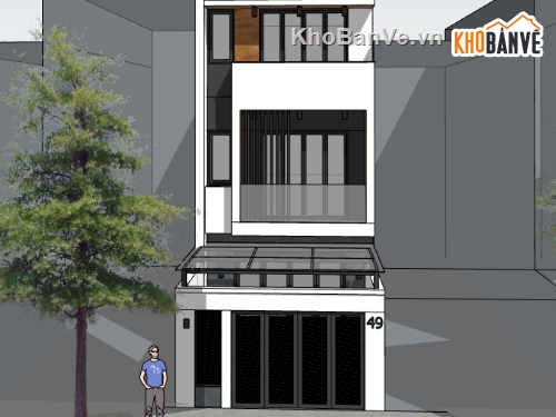 File sketchup nhà phố 3 tầng,model su nhà phố 3 tầngm,Model sketchup nhà phố 3 tầng,file su nhà phố 3 tầng