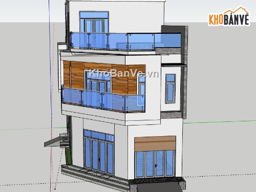 model su nhà phố 3 tầng,nhà phố 3 tầng,file su nhà phố 3 tầng,sketchup nhà phố 3 tầng,nhà phố 3 tầng file su