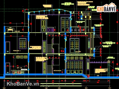 Bản vẽ nhà lô phố 3 tầng,nhà phố 3 tầng 5x18m,thiết kế nhà phố 3 tầng