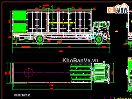 bản vẽ mẫu xe tải,bản vẽ xe tải isuzu,thiết kế xe 16 tấn,Xe tải isuzu 16 tấn