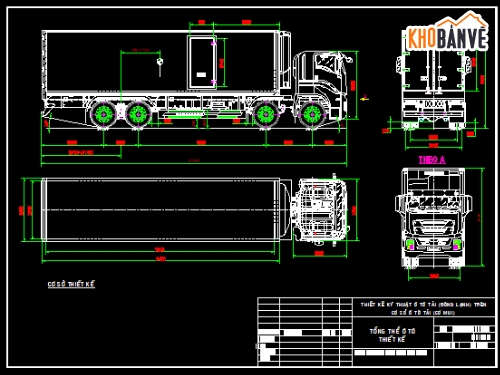 bản vẽ thiết kế,xe tải ISUZU 30 tấn,thiết kế mẫu xe tải,xe tải ISUZU