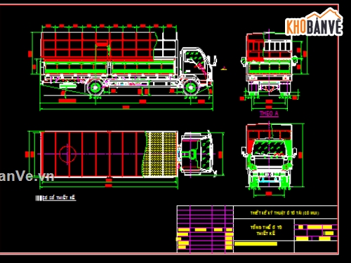 bản vẽ thiết kế xe,thiết kế xe tải,Bản vẽ xe tải