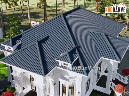 kiến trúc nhà mái nhật,biệt thự 1 tầng,cơ sở biệt thự hiện đại