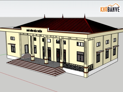 cad nhà văn hóa,thiết kế nhà văn hóa,công trình xã hội,nhà văn hóa