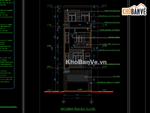 Nhà phố 4 tầng,kiến trúc 4 tầng,Bản vẽ Nhà phố,Nhà phố 5.05x18.7m,Filethietke nhà phố 4,Nhà phố 4 tầng 5.05x18.7m