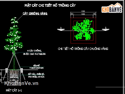 Full hồ sơ dự toán trồng cây xanh tại đường Nguyễn Văn Linh