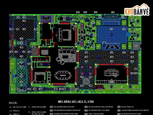 chi tiết sân vườn,biệt thự vườn có hồ bơi,bản vẽ sân vườn,file cad sân vườn